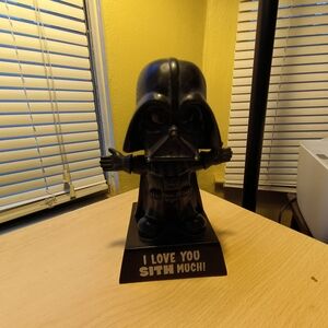Funko 2011 Black Darth Vader Figurine Bobblehead Hard Plastic